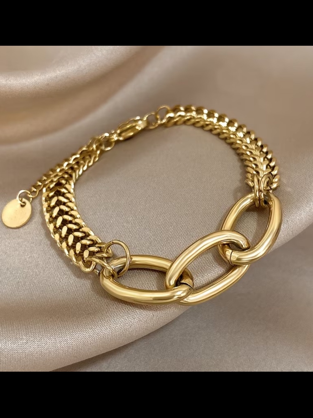 Affordable Fashion Finds Polished Gold Multi-Chain Bracelet